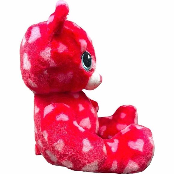 Build A Bear Teddy Bear Plush Hearts Red Pink 16” Stuffed Animal Valentines Day - Picture 5 of 11